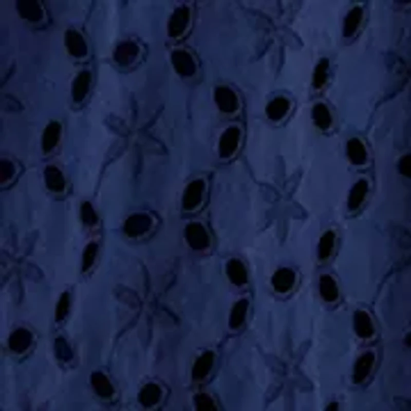 Women's Long Sleeve Eyelet Dress Cover Up