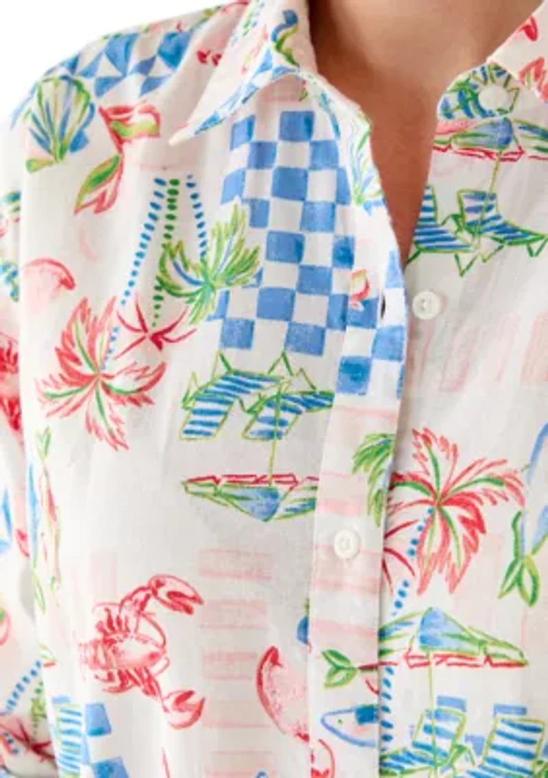 Women's Button Down Cover Up Dress