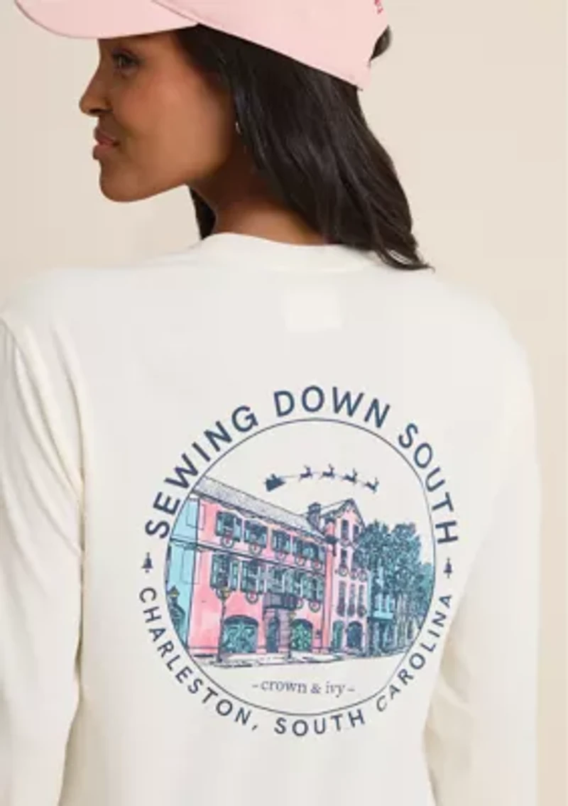 Sewing Down South x Crown & Ivy™ Cooper Long Sleeve Graphic T-Shirt