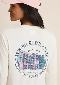 Sewing Down South x Crown & Ivy™ Cooper Long Sleeve Graphic T-Shirt
