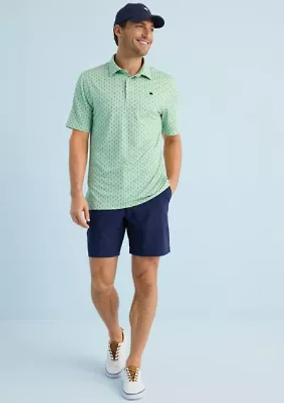 Sewing Down South x Crown & Ivy™ Calhoun Printed Short Sleeve Performance Polo Shirt
