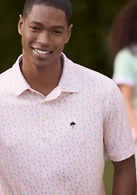 Sewing Down South x Crown & Ivy™ Calhoun Printed Short Sleeve Performance Polo Shirt