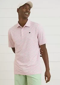 Sewing Down South x Crown & Ivy™ Calhoun Printed Short Sleeve Performance Polo Shirt