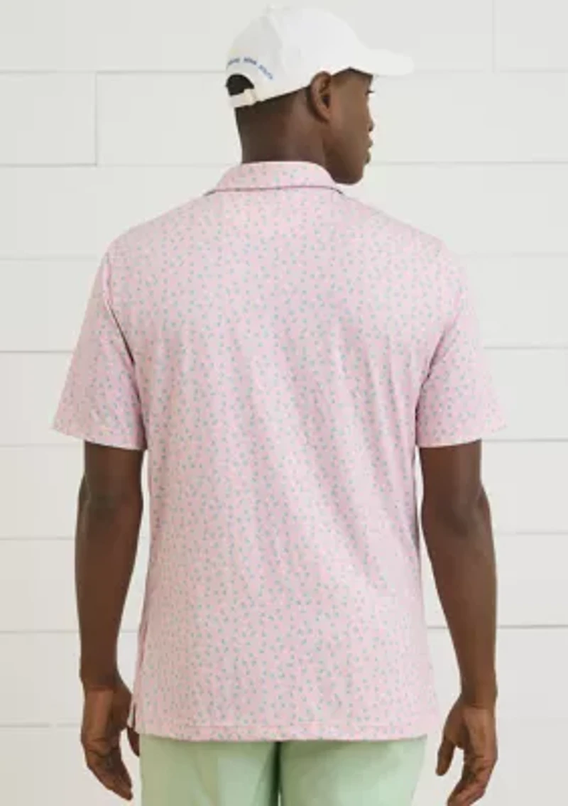 Sewing Down South x Crown & Ivy™ Calhoun Printed Short Sleeve Performance Polo Shirt
