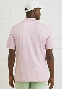 Sewing Down South x Crown & Ivy™ Calhoun Printed Short Sleeve Performance Polo Shirt