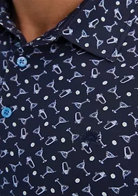 Sewing Down South x Crown & Ivy™ Calhoun Printed Short Sleeve Performance Polo Shirt