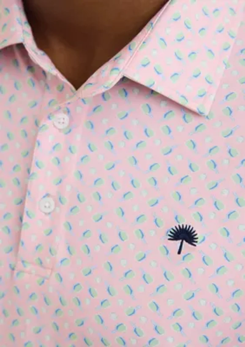 Sewing Down South x Crown & Ivy™ Calhoun Printed Short Sleeve Performance Polo Shirt
