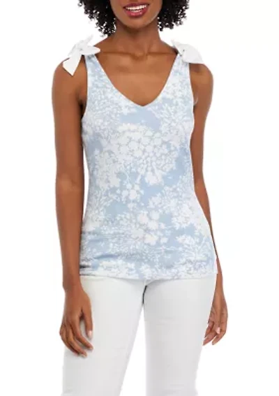 Women's Ribbed Tank Top with Bows