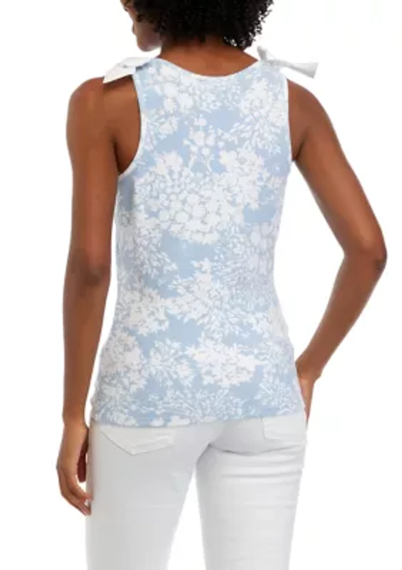 Women's Ribbed Tank Top with Bows