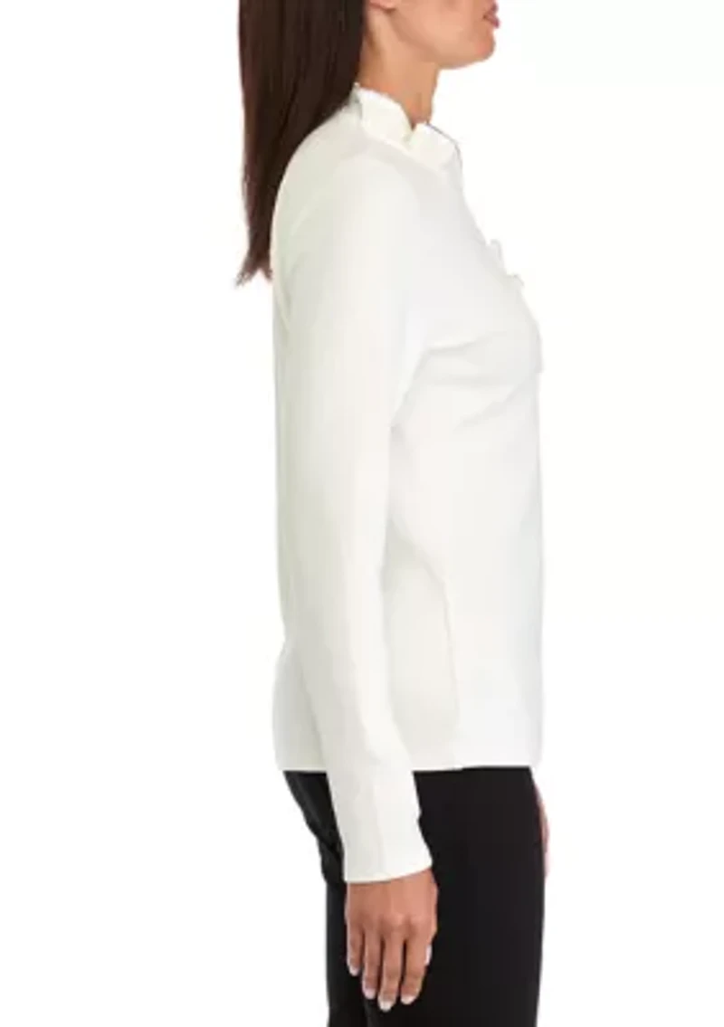 Women's Ruffle Embellished Top