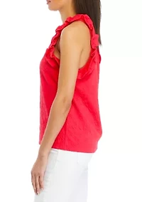 Women's Ruffle Accented Top
