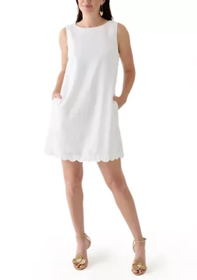 Women's Sleeveless Scallop Back Dress