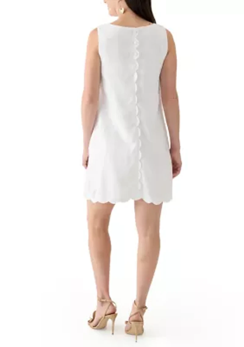 Women's Sleeveless Scallop Back Dress