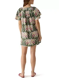 Women's Split Neck Printed Dress