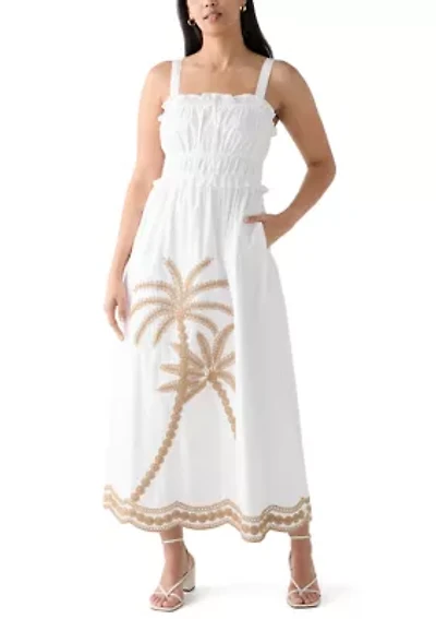 Women's Ruched Bodice Maxi Dress