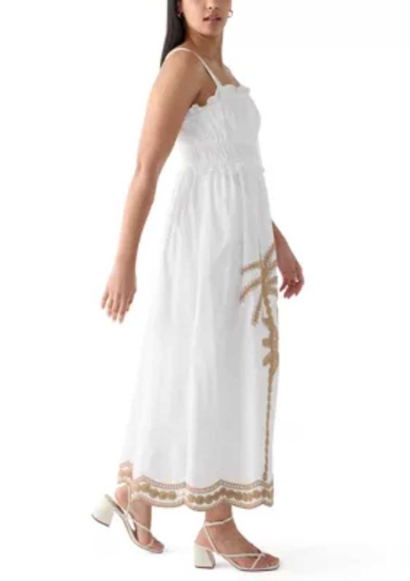 Women's Ruched Bodice Maxi Dress