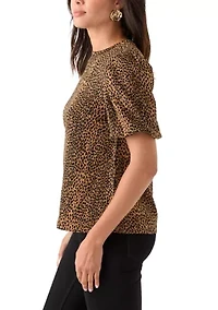 Women's Balloon Sleeve Jacquard Top