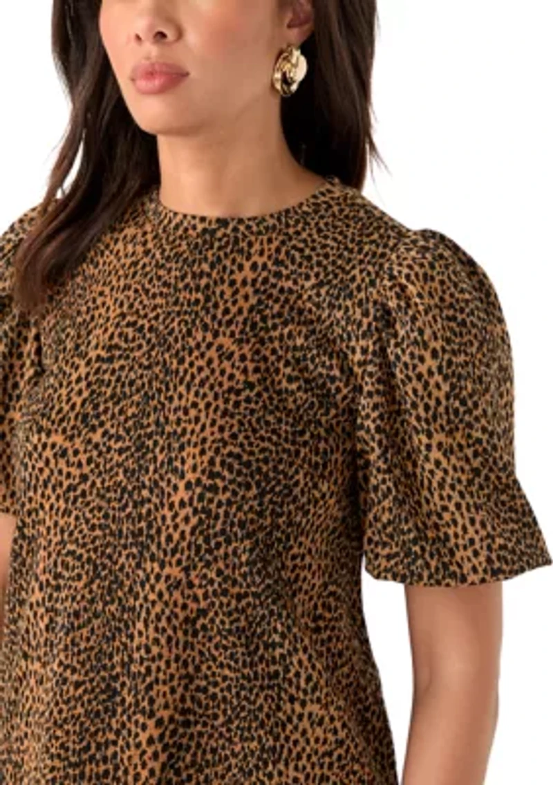 Women's Balloon Sleeve Jacquard Top