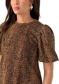Women's Balloon Sleeve Jacquard Top