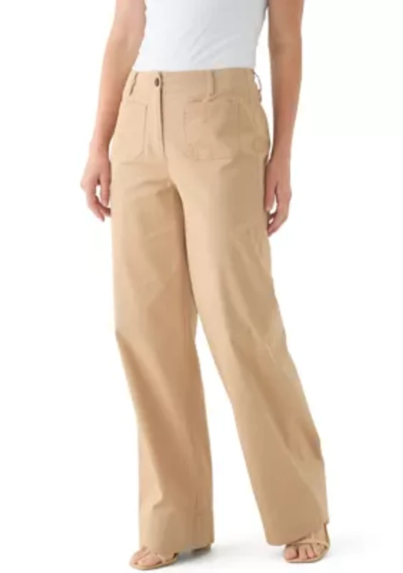 Women's Wide Leg Chino Pants