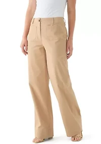 Women's Wide Leg Chino Pants