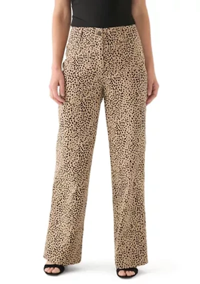 Women's Wide Leg Printed Chino Pants