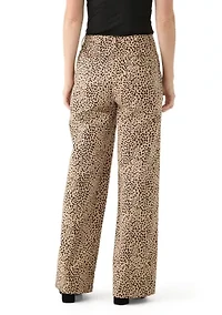 Women's Wide Leg Printed Chino Pants