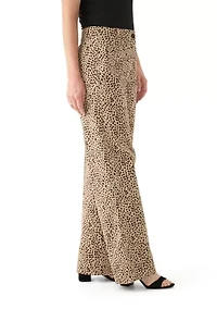 Women's Wide Leg Printed Chino Pants