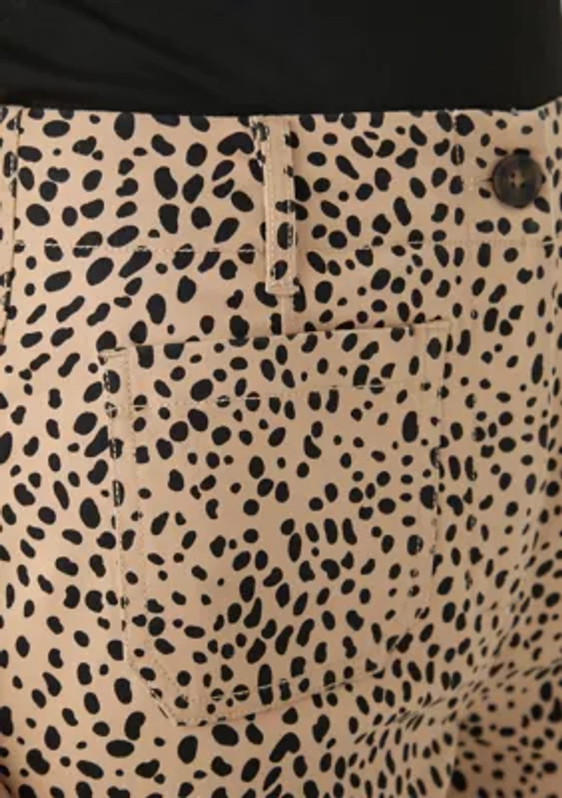 Women's Wide Leg Printed Chino Pants