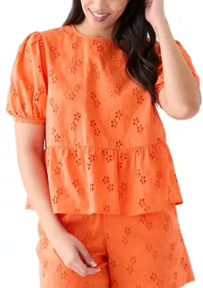 Women's Short Sleeve Bow Back Top