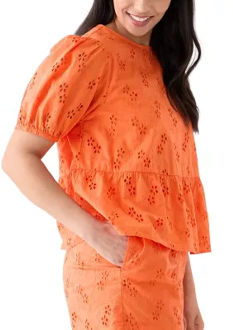 Women's Short Sleeve Bow Back Top