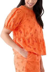 Women's Short Sleeve Bow Back Top