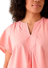 Women's Split Neck Top