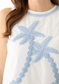 Women's Sleeveless Embroidered Tank Top