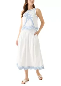 Women's Sleeveless Embroidered Tank Top