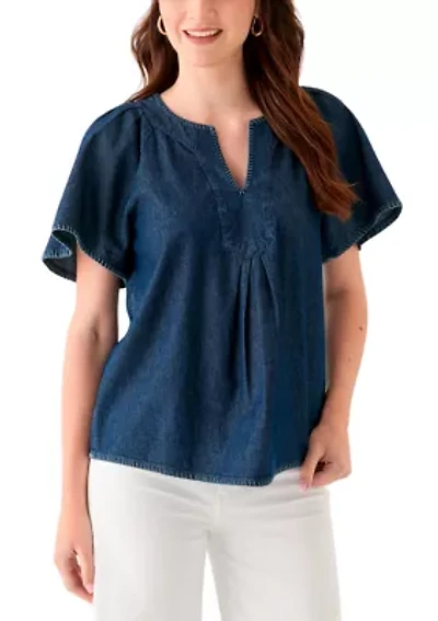 Women's Split Neck Top