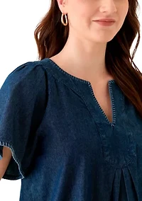Women's Split Neck Top