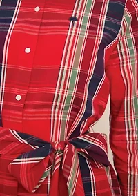 Sewing Down South x Crown & Ivy™ Sew Merry Long Sleeve Shirt Dress with Sash