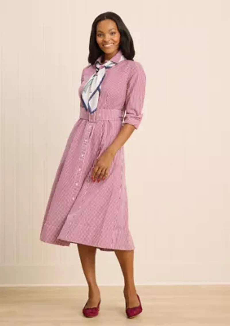 Sewing Down South x Crown & Ivy™ Sew Merry Button Front Midi Dress