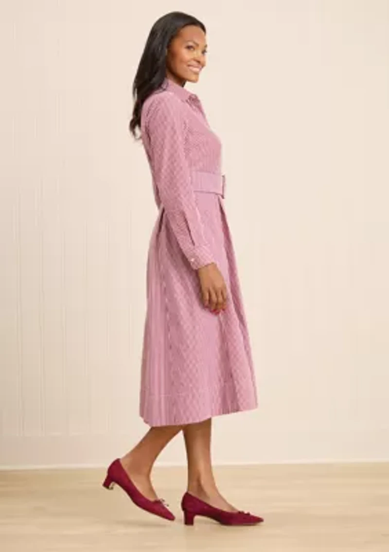 Sewing Down South x Crown & Ivy™ Sew Merry Button Front Midi Dress