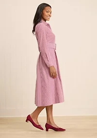 Sewing Down South x Crown & Ivy™ Sew Merry Button Front Midi Dress