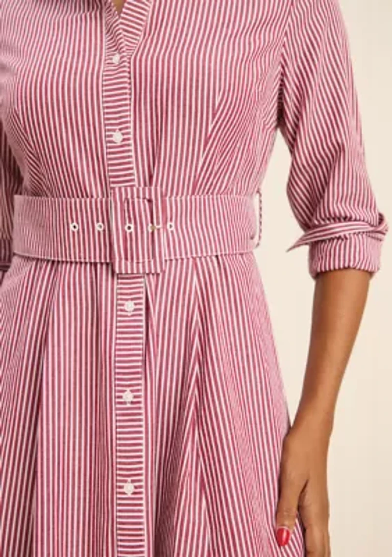 Sewing Down South x Crown & Ivy™ Sew Merry Button Front Midi Dress