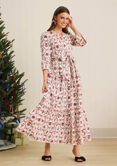 Sewing Down South x Crown & Ivy™ Long Sleeve Maxi Dress with Sash