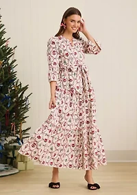 Sewing Down South x Crown & Ivy™ Long Sleeve Maxi Dress with Sash