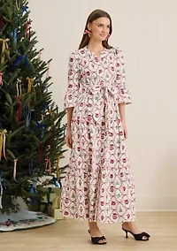 Sewing Down South x Crown & Ivy™ Long Sleeve Maxi Dress with Sash