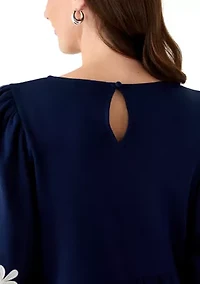 Women's 3/4 Sleeve Peplum Top