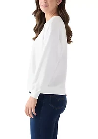 Women's Long Sleeve Embellished Sweatshirt
