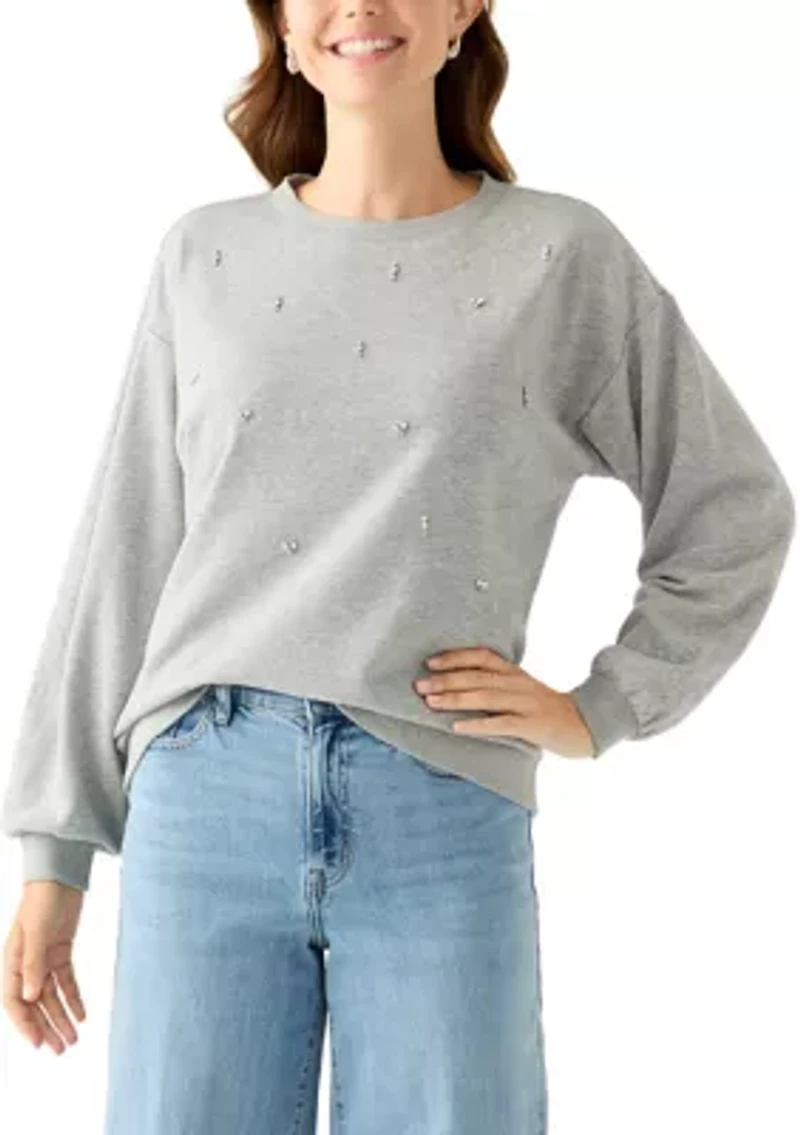 Women's Jewel Embellished Sweatshirt