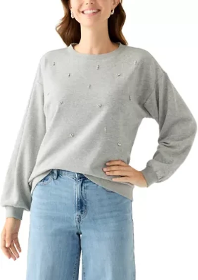 Women's Jewel Embellished Sweatshirt