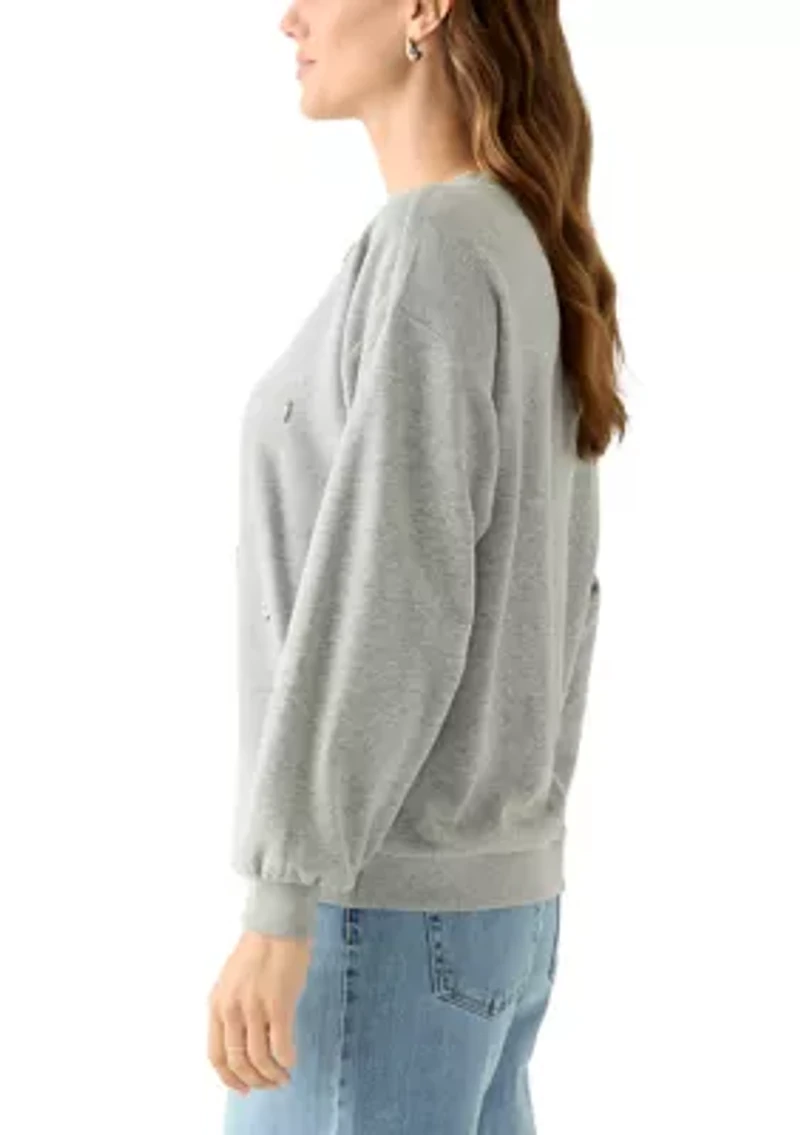 Women's Jewel Embellished Sweatshirt